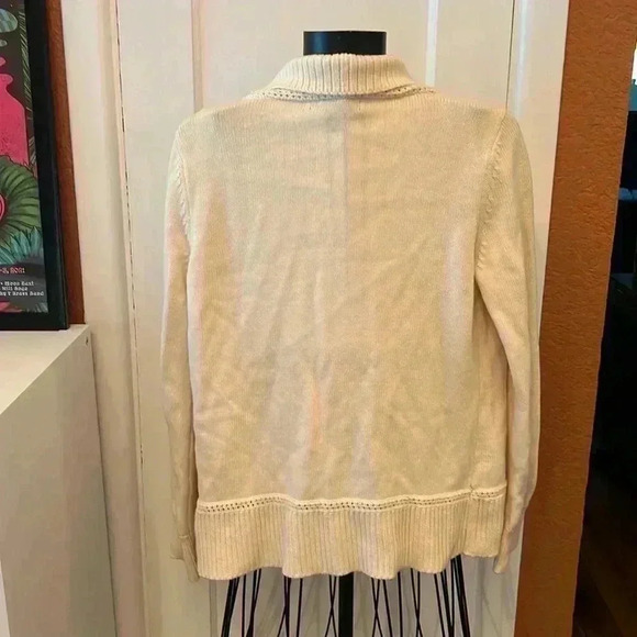 Lauren Ralph Lauren Gold Cardigan Sweater-SZ S - Picture 2 of 9